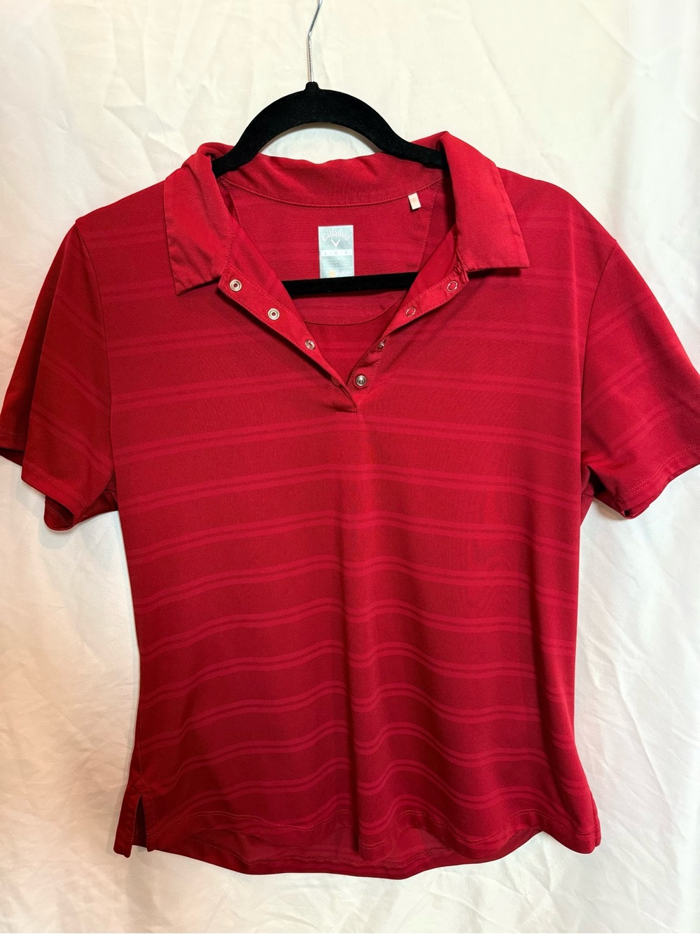 Callaway Women's Red Short-Sleeve Polo Jersey